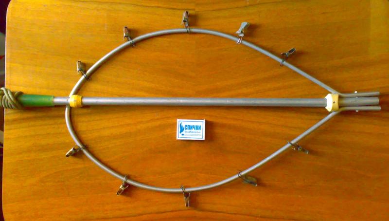 Каркас рыболовного сачка в сложенном виде