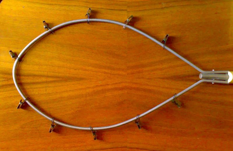 Каркас рыболовного сачка в разложенном виде